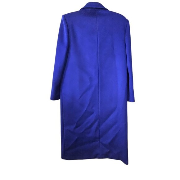 J.G. Hook Double Breasted 100% Wool Blue Trench Pea Coat - Picture 7 of 9